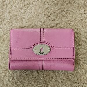 Fossil Pink Leather Wallet